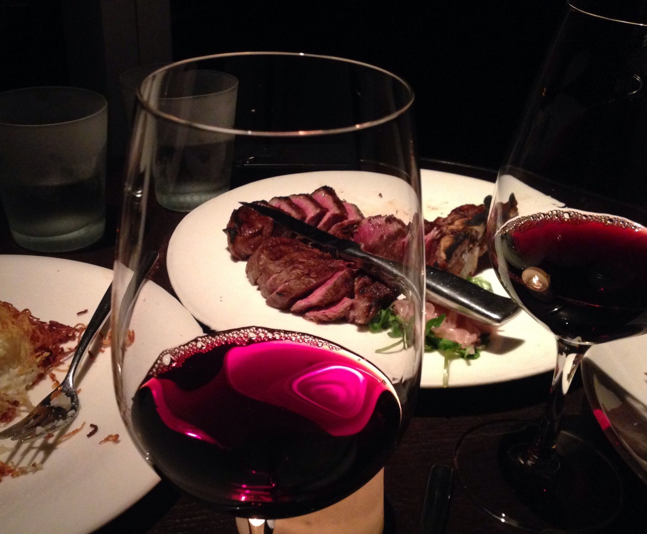 Porterhouse for two paired with a Super Tuscan 
