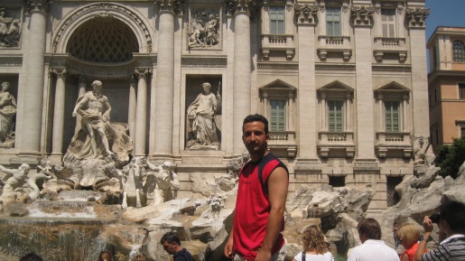 Peter-John at the Trevi Fountain 