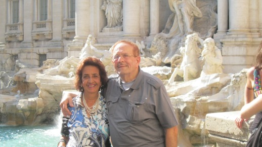 Mom & Dad at the Trevi Fountain 
