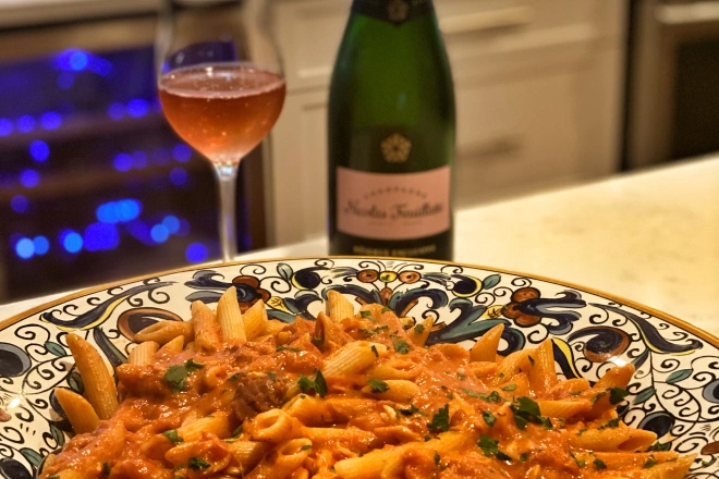 Penne alla Vodka with Crabmeat