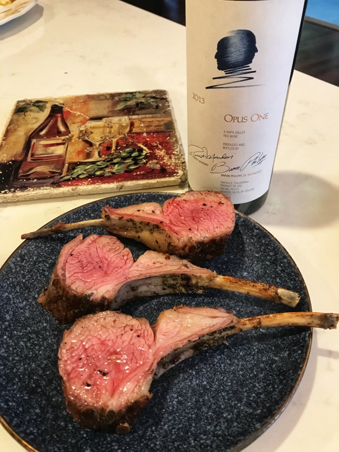 Opus One paired with Rack of Lamb 